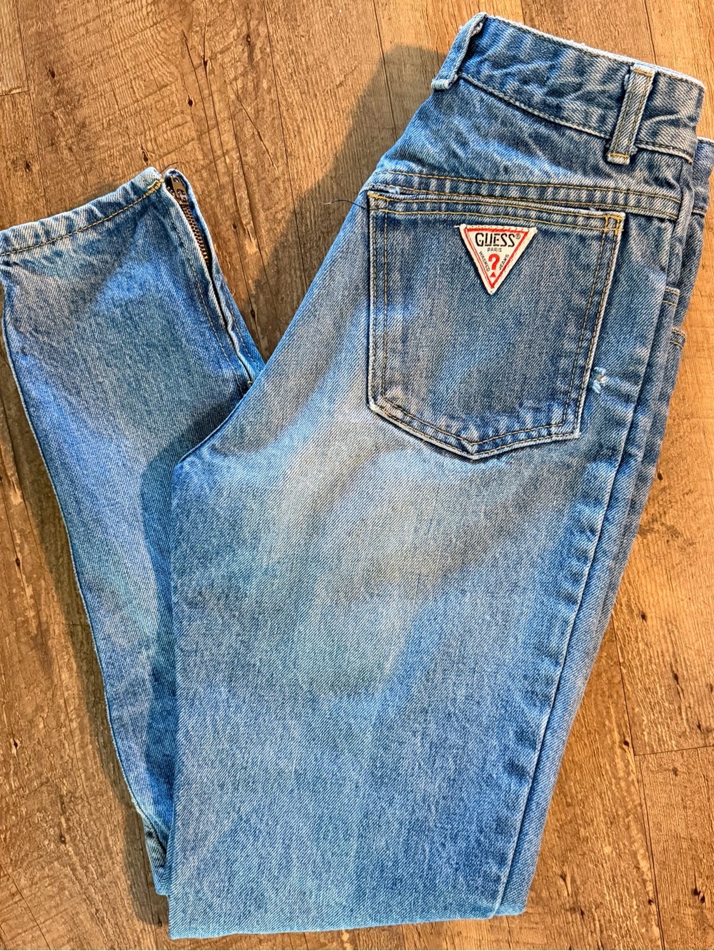 Vintage 1980s Georges Marciano for GUESS High-Waisted Ankle Zip Jeans